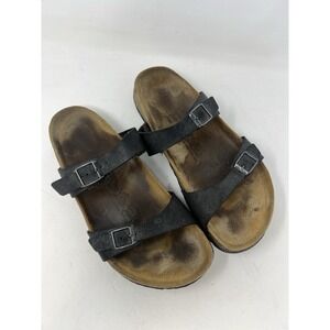 Birkenstock Womens Birkis Sydney Black Birkibuc Sandals‎ Size 42 US 11 Narrow
